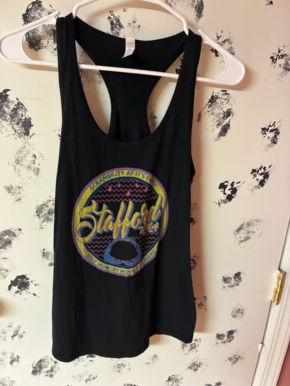 Next Level Apparel Black Racerback Tank Top vintage